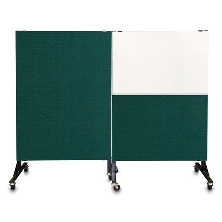 United Visual Products Enclosed Corkboard, 3 Door, 96"x48", 4" Fra UV3427-BLACK-PEARL